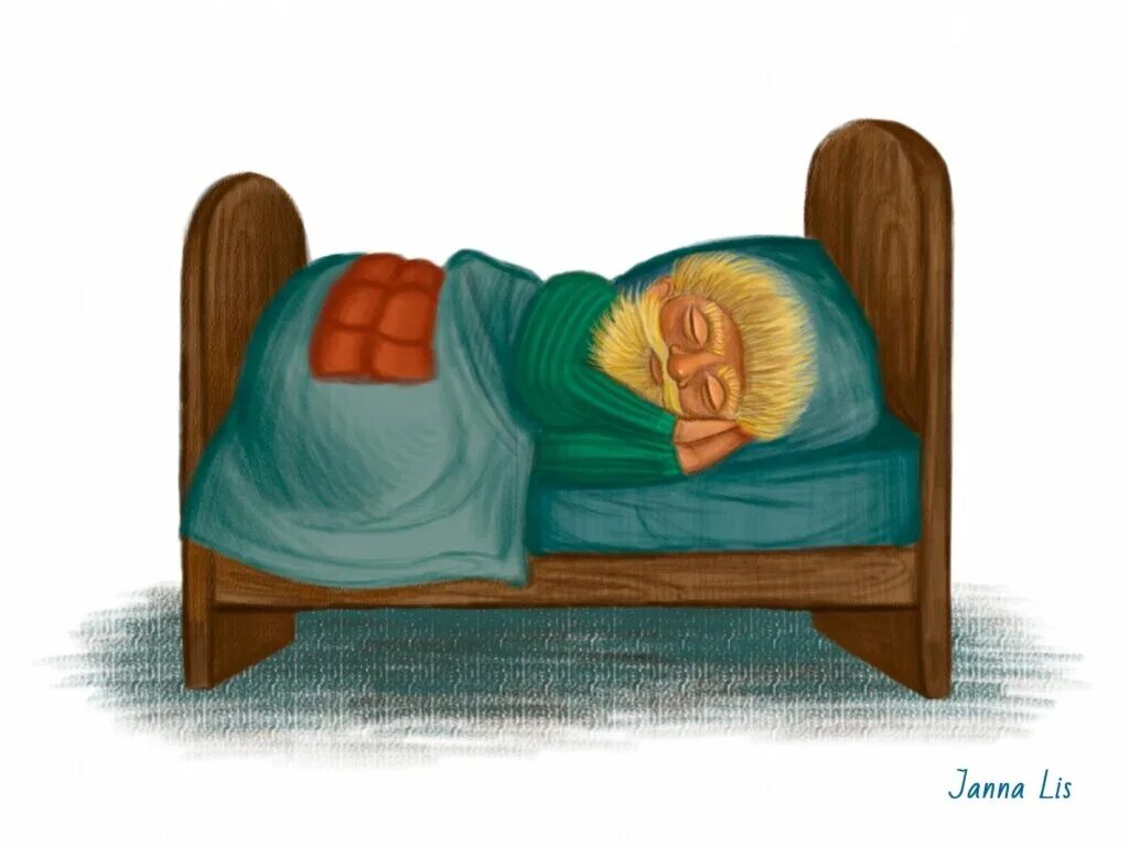Домовой не совсем выдуманной истории. Домовой спит. спящий домовой. дедушка спит. сонный домовой.