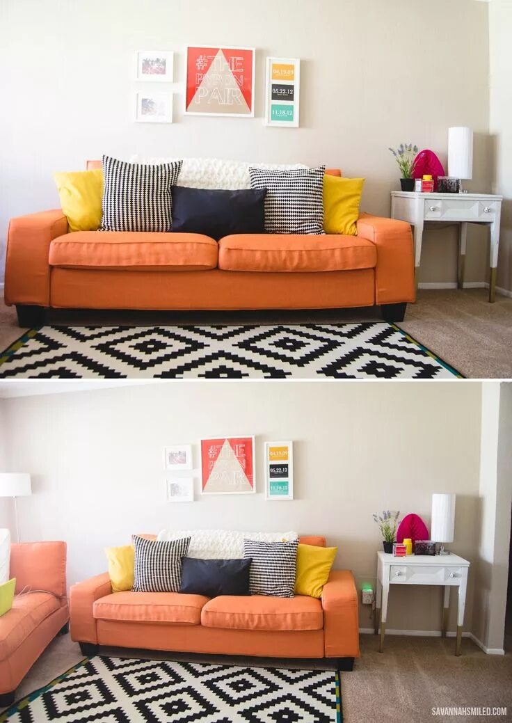 SÖDERHAMN Sectional, 5-seat, Samsta orange IKEA Living room orange, Living roo