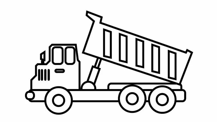 Самосвал раскраска для детей распечатать 3 Axle Dump Truck On Mountain Road Coloring Page : Kids Play Color Truck colorin