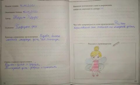 Синие листья читательский дневник 1 класс