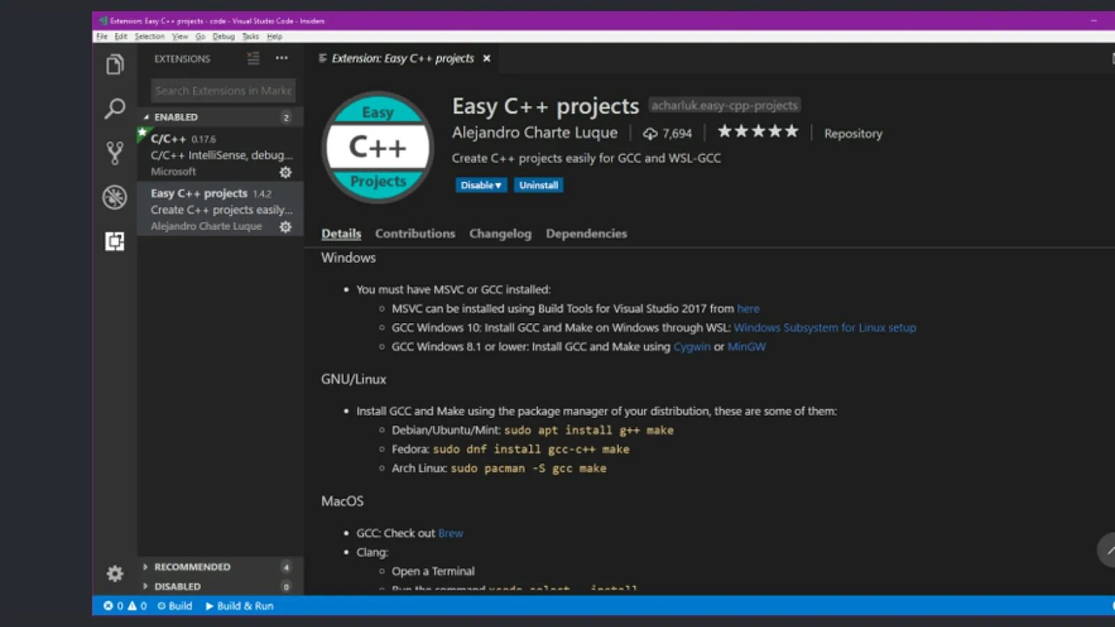 Visual studio c 5. Visual studio code c++. gnu compiler collection for windows. 1c visual studio code. install visual c++ build environment.