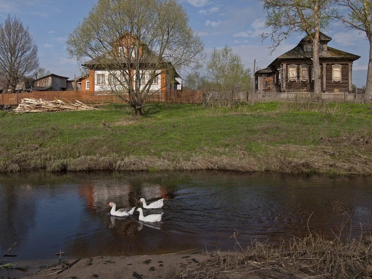 Деревня весной. Апрель в деревне.