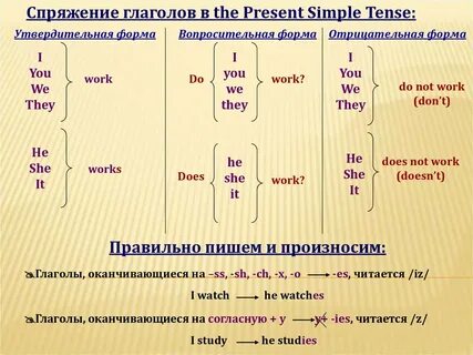Present отрицание