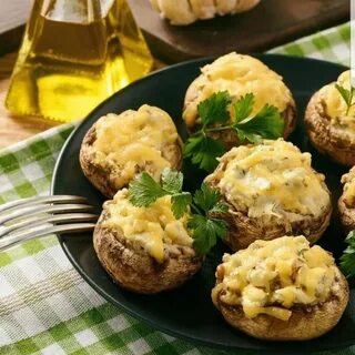 Праздничные фаршированные шампиньоны