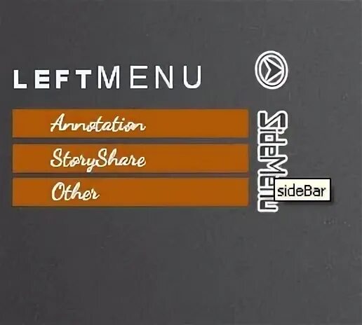 Sliding menu