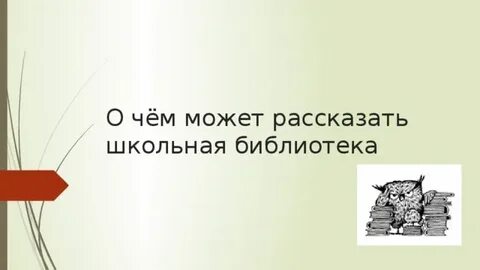О чем может рассказать школьная библиотека