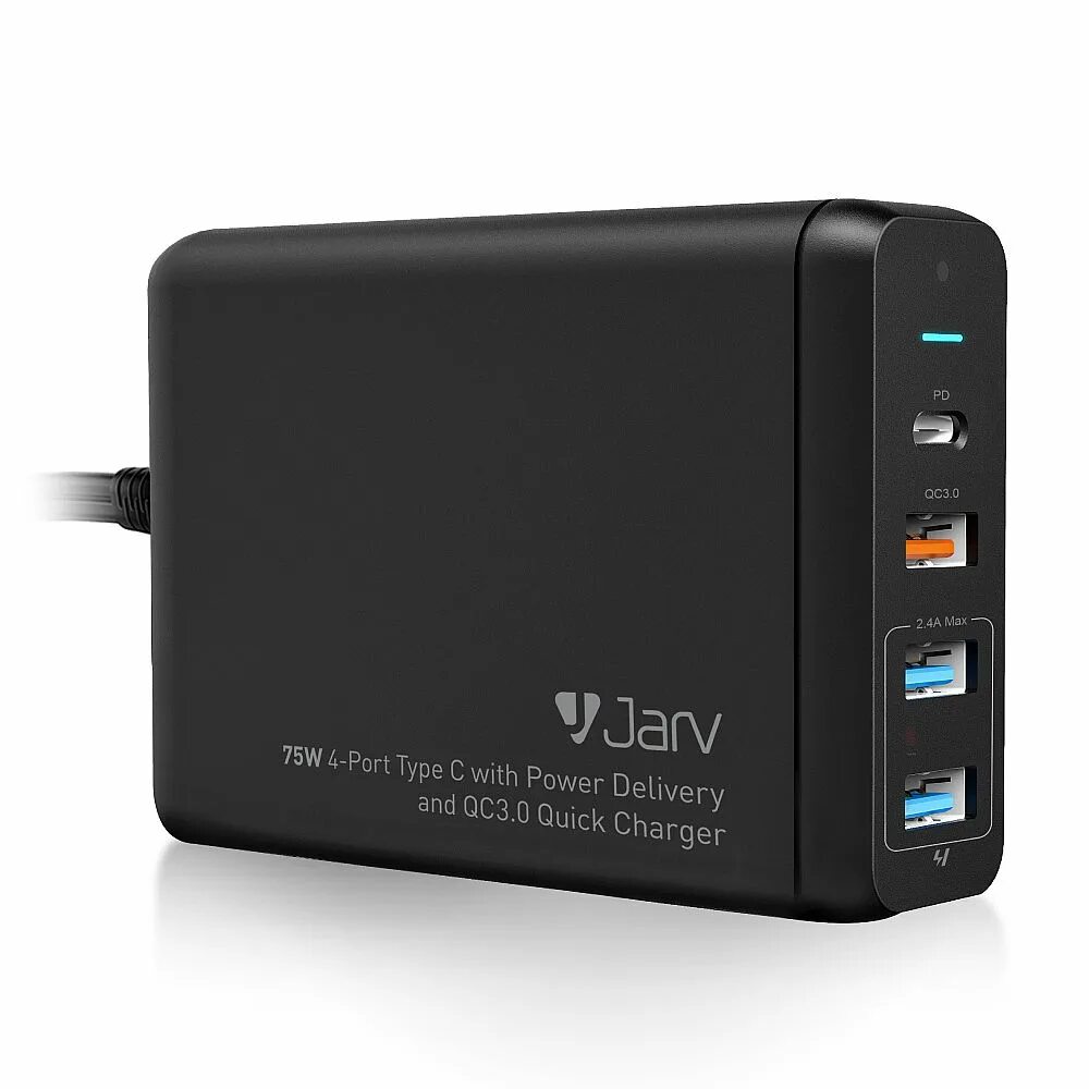Usb pd pps. Jarv pps 75w charger high-powered portable 4-port usb. power delivery pps.