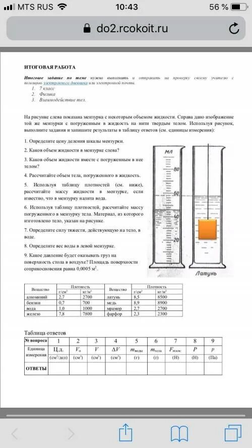 В мензурку налили медный купорос. Определите объем тела погруженного в МЕНЗУРКУ. Погружение тела в МЕНЗУРКУ С жидкостью. Задачи по физике с мензуркой. Массу тела погруженного в МЕНЗУРКУ.