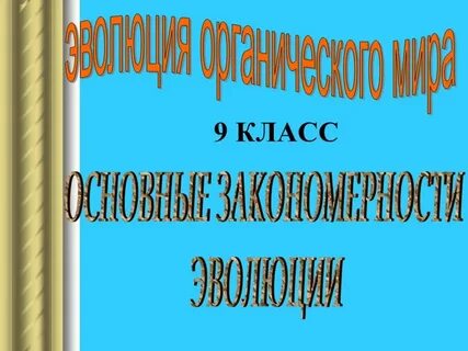 Общие закономерности эволюции презентация 11 класс