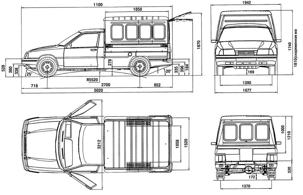 Габариты ИЖ Ода 2717. ИЖ 2717 габариты фургона. Габариты кузова ИЖ 2717. ВАЗ ИЖ 2717 габариты.
