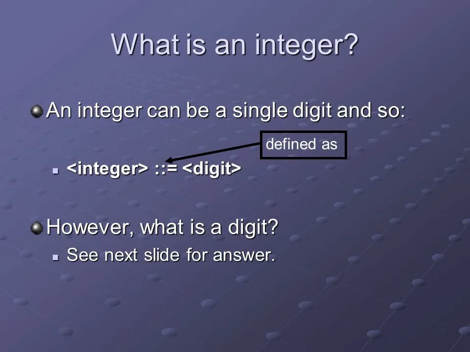 Answer definition. What is integer. What are integers. Special integer what is this?. Is integer always psoitvie.