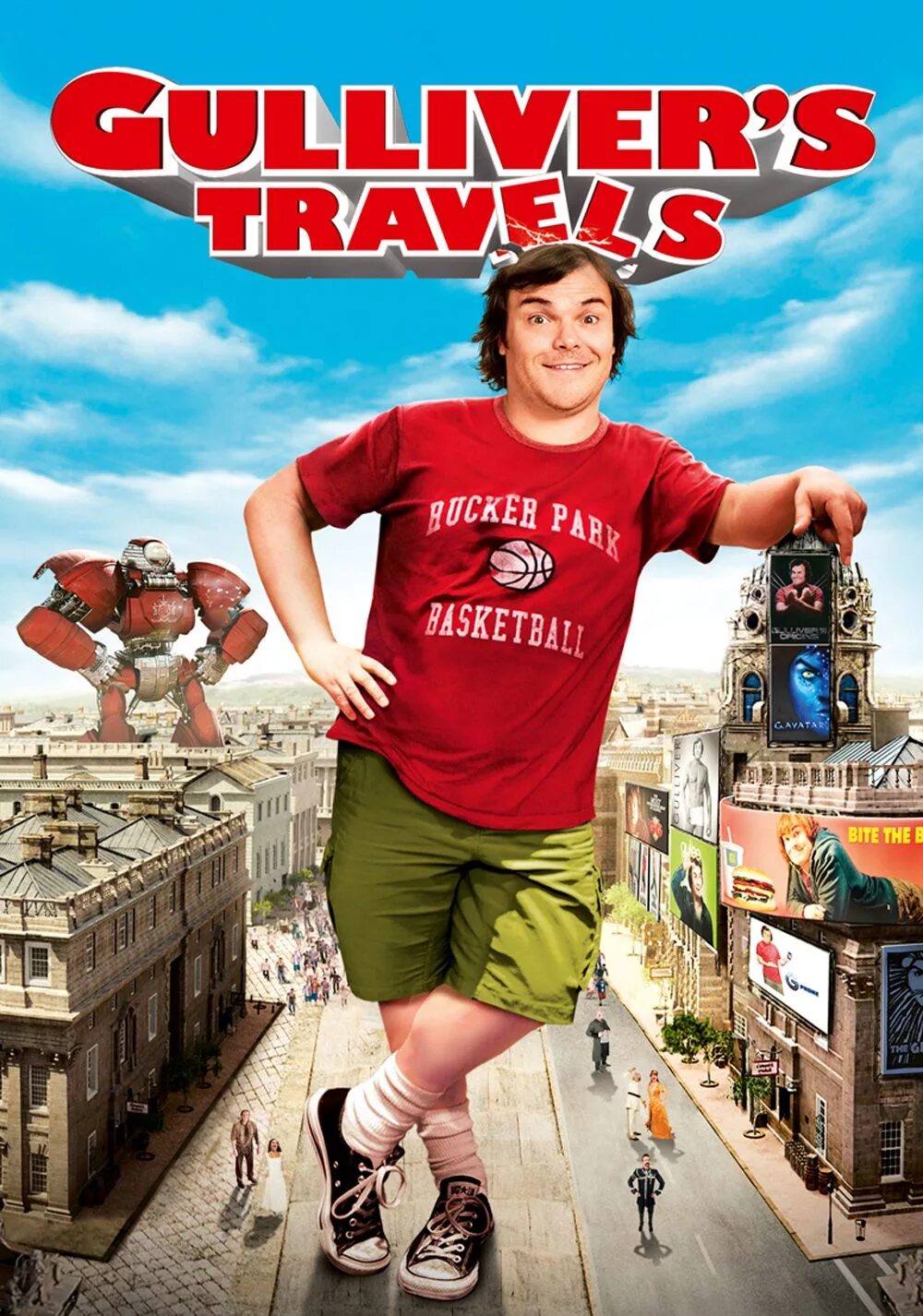 Джек Блэк Гулливер. Gulliver's Travels (2010) DVD. Путешествия Гулливера 2010 Постер.