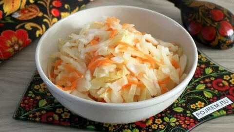 Маринованная капуста быстрого приготовления с чесноком уксусом