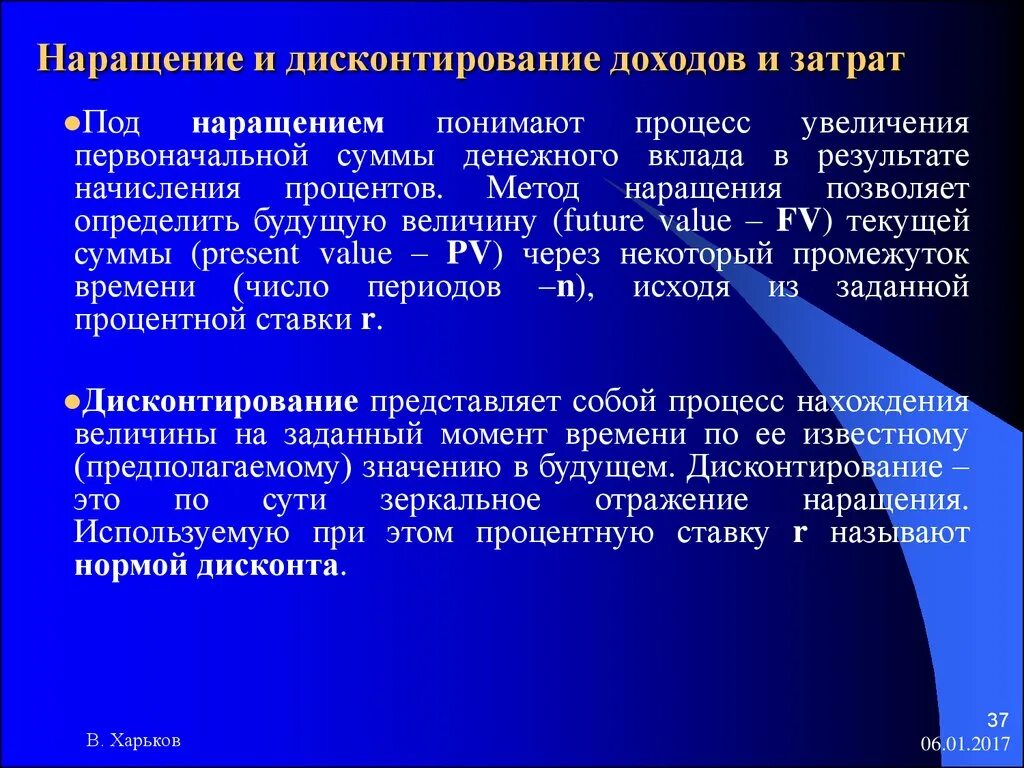 Наращение и дисконтирование. Операции наращения и дисконтирования. Метод наращения. Процесс наращения это.