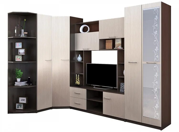 Угловая гостиные модульная. /ясень шимо светлый. 1 венге. Гостиная сильва браво мебель. Гостиная сильва.