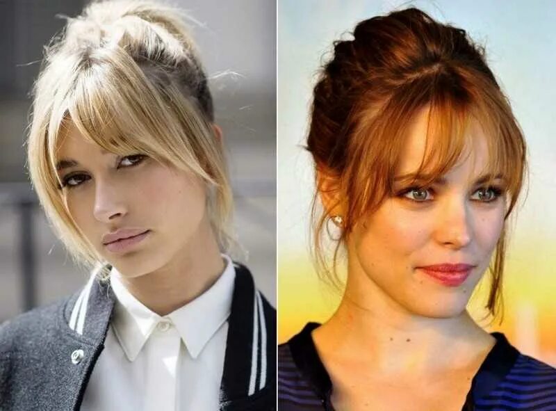 Прическа с рваной челкой на длинные волосы. Как уложить короткую челку на две. Стрижка на длинные волосы с челкой. Модные челки. Длинная челка.