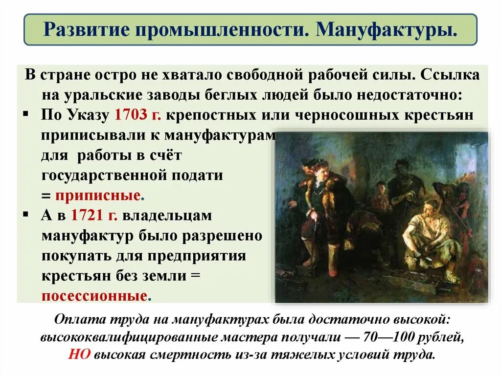 Дата и участники выступления работников мануфактур таблица. Развитие промышленности при петре 1. развитие промышленности мануфактуры пр. развитие промышленности мануфактуры при петре i. развитие мануфактурной промышленности при петре.