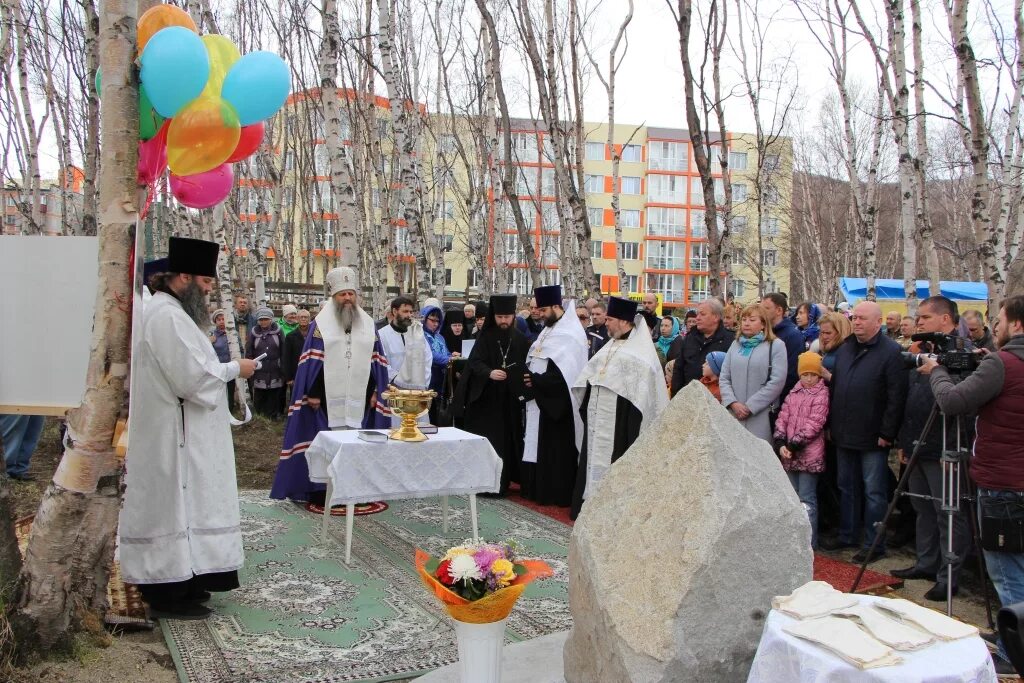 освящение камня. закладной камень в основание храма. село старотомниково моршанского района. храм с. освящение камня.