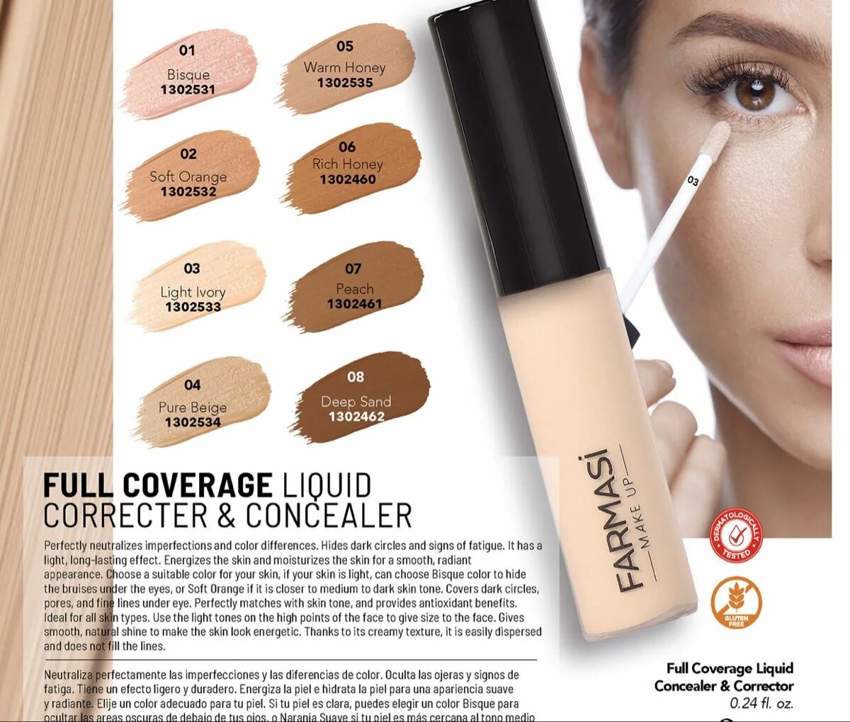 Full coverage concealer. Консилер фармаси. farmasi full coverage liquid concealer.