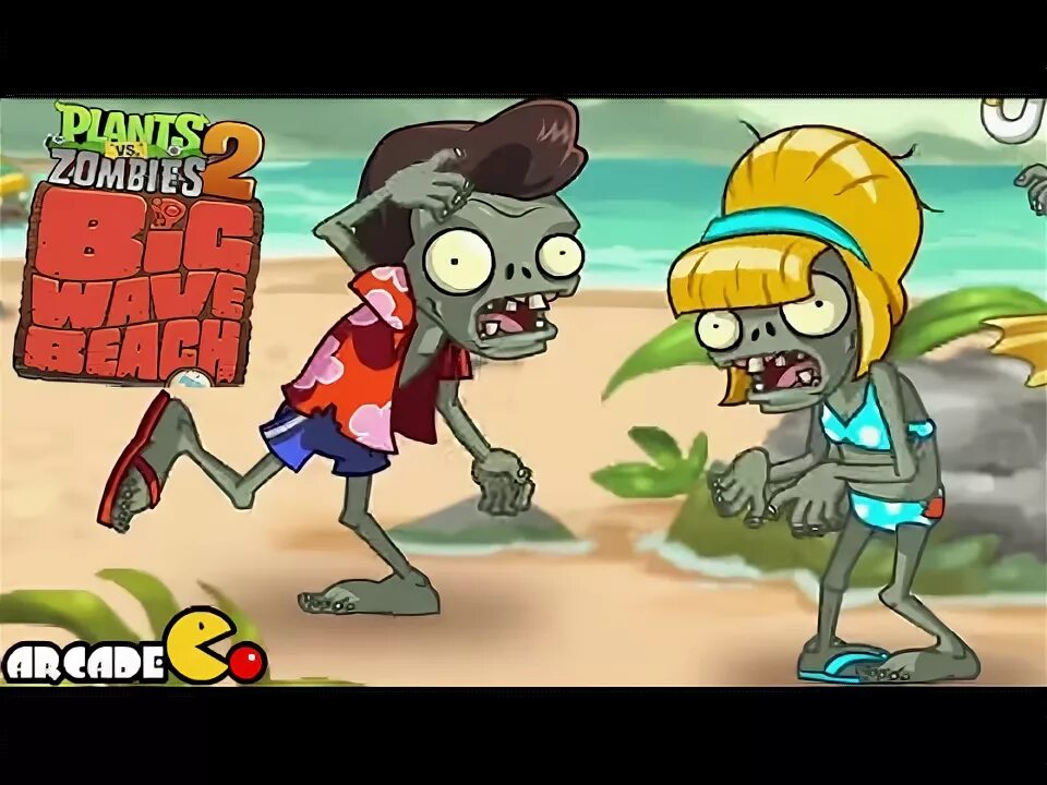 Plants vs Zombies 2 большая волна. Пляж большой волны PVZ зомби девочка. Зомби из пляжа большой волны. Игра зомби пляж