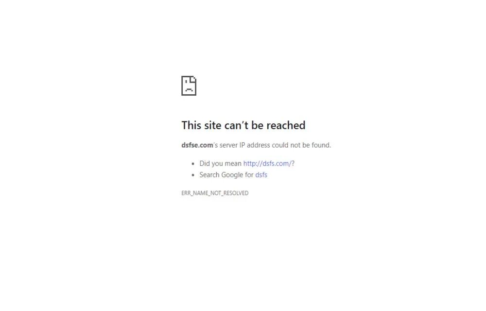 Can be reached. This site can&#039;t be reached.