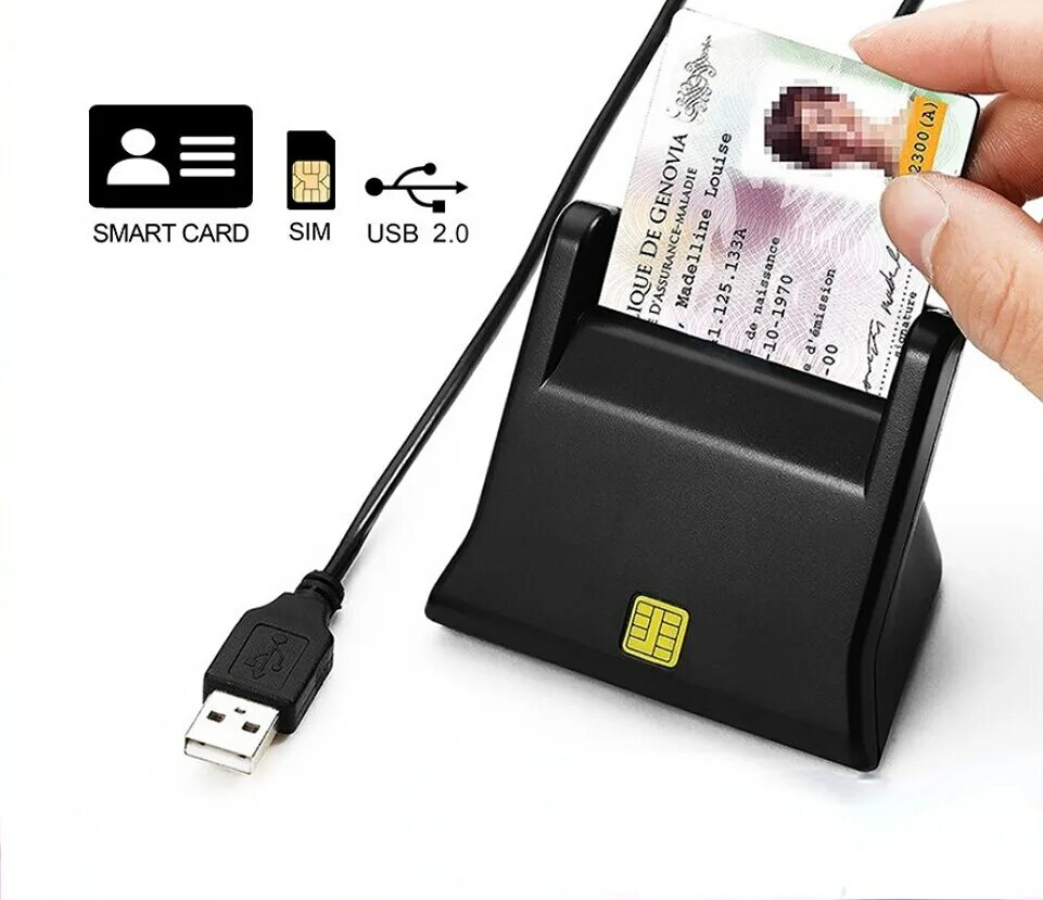 D820 Smart Card Reader. Считыватель ID-карты USB +ID. Картридер для Smart Card. Smartcard Reader USB.