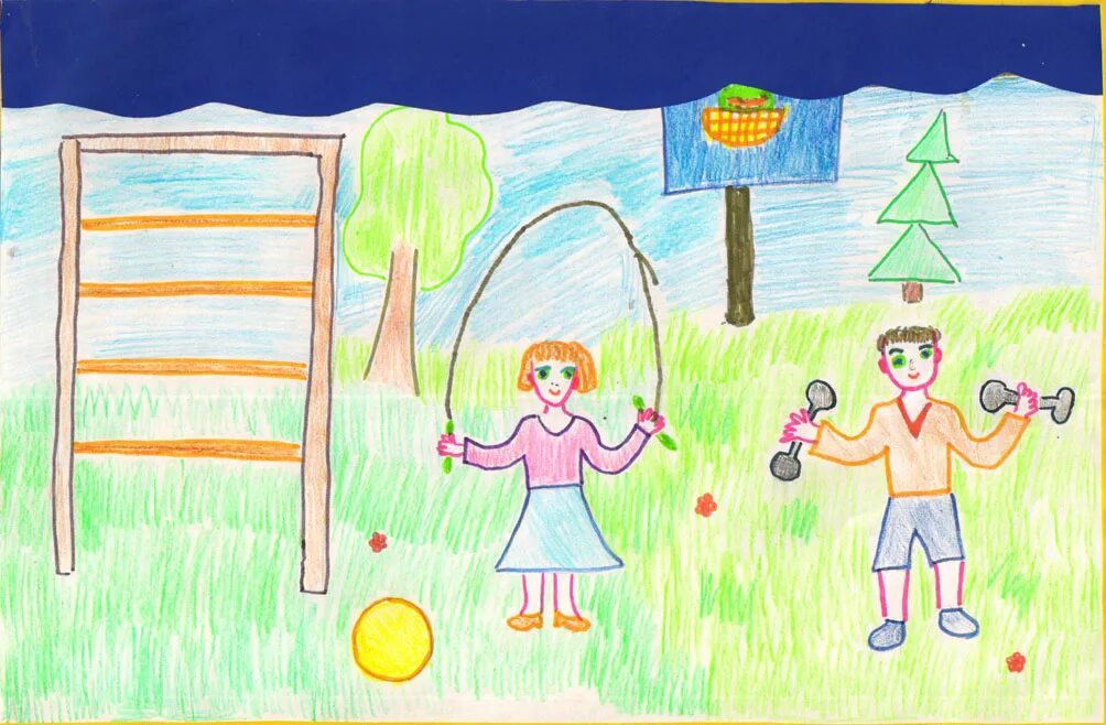 Рисование на тему здоровье. Рисунок на тему здоровый образ жизни. Летний рисунок для детей. Рисунок в садик на тему здоровый образ жизни. Конкурс здоровье здорово