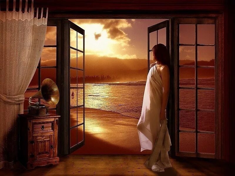 Пора несчастий. Открытая дверь. Любовь стучится в двери. Дверь в новую жизнь. Волшебный вид из окна.