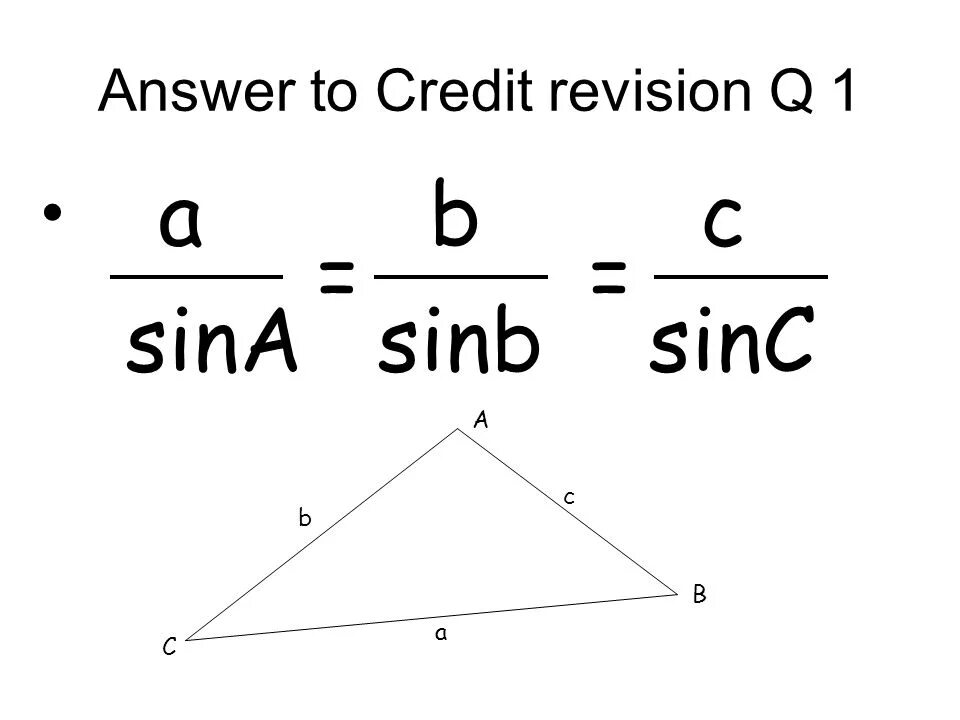 Sin c формула