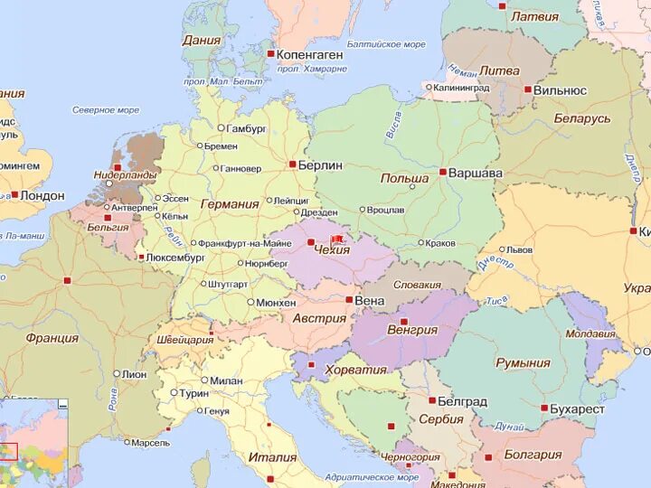 В европе находится само. Географическое положение Чехии карта. Чехия на карте Европы.