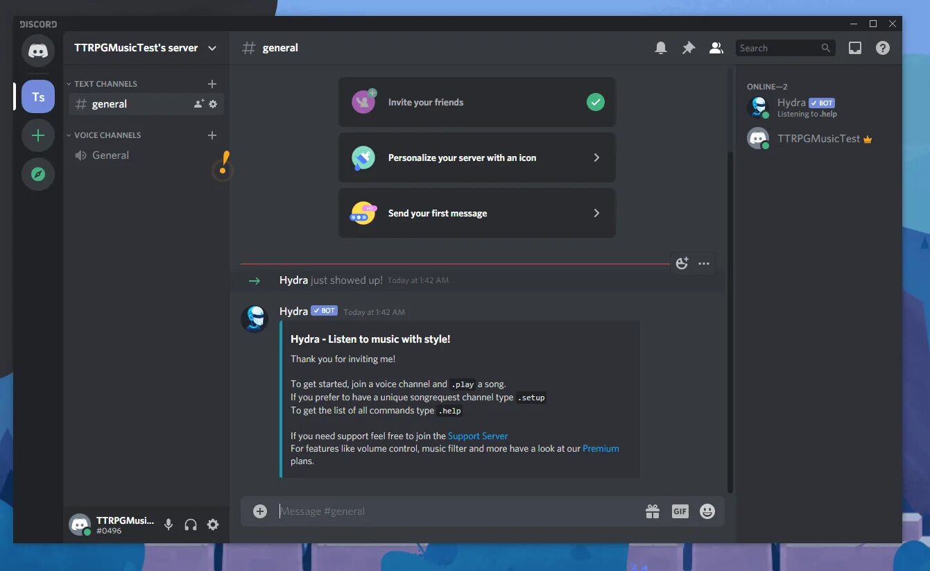 Music bot for discord