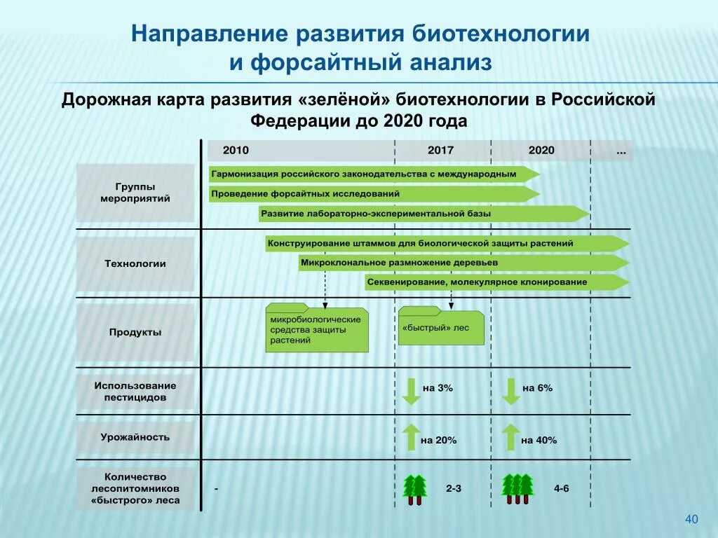 Карта развития направления