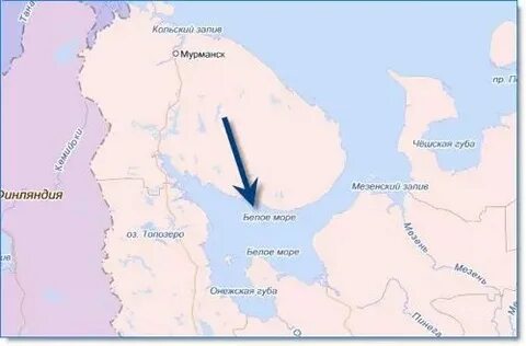 Где белое море на карте полушарий