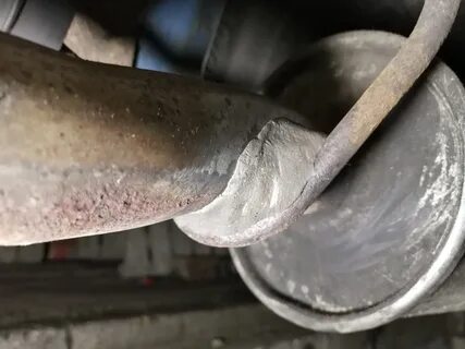 Сварка прогоревшего глушителя