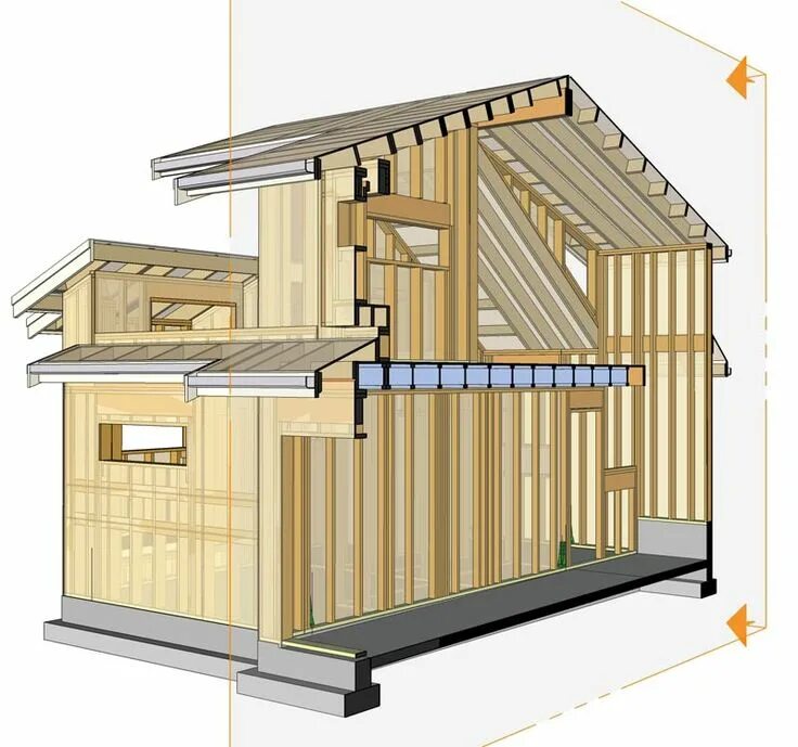 проект каркаса стены с оконным проемом sketchup wall frame project with a window