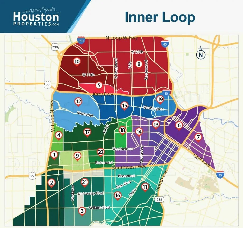 Houston Map. Community map