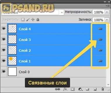 Связать слои