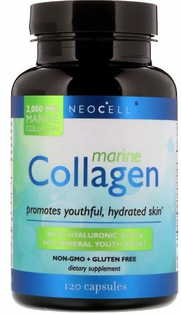 Collagen marine капсулы. Neocell Marine Collagen 120. Неоцел коллаген морской. Коллаген морской айхерб. Морской коллаген IHERB.