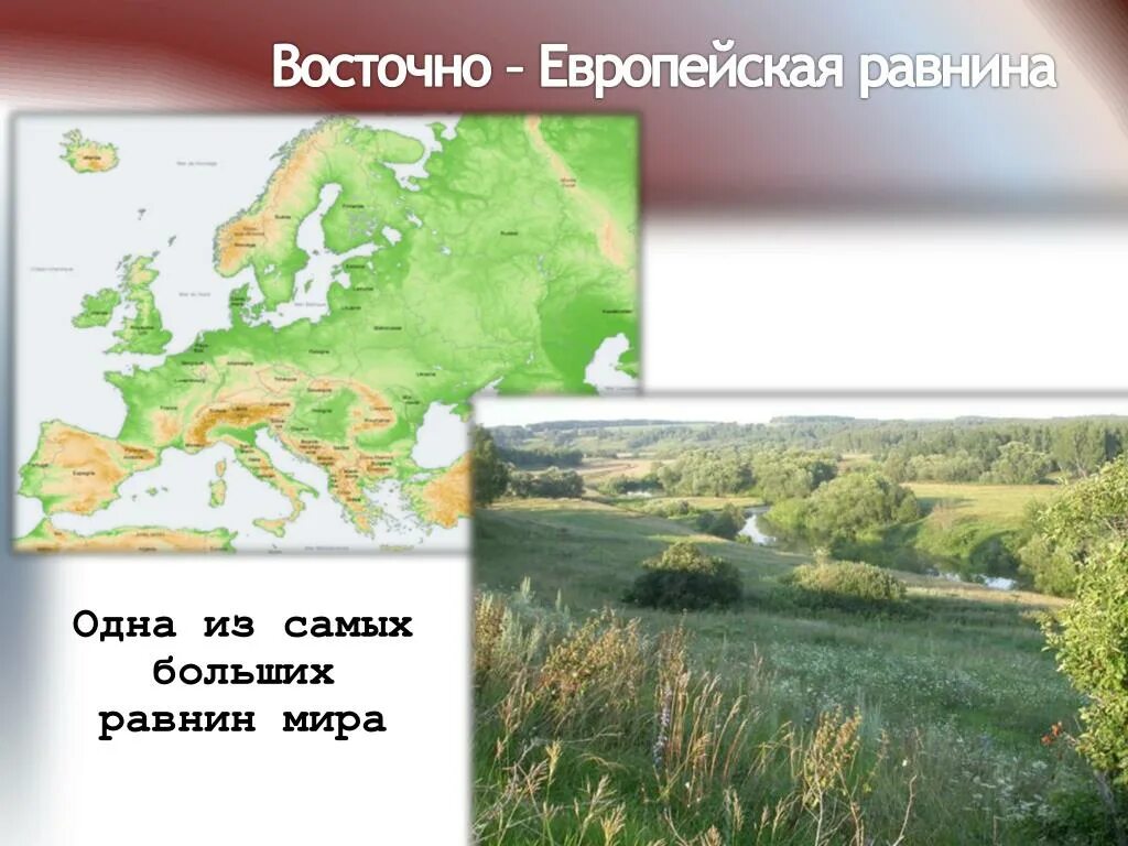 Перечислите равнины евразии. Евразия Восточно европейская равнина. Восточно-европейская равнина на карте. Ульяновск Восточно европейская равнина. Восточно-европейская равнина самая большая низменность.