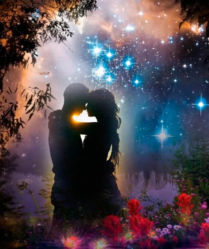 Красивая ночь романтичные картинки. Ночь любви. Влюбленные ночью. Влюбленные под луной. Влюбленные под звездами.