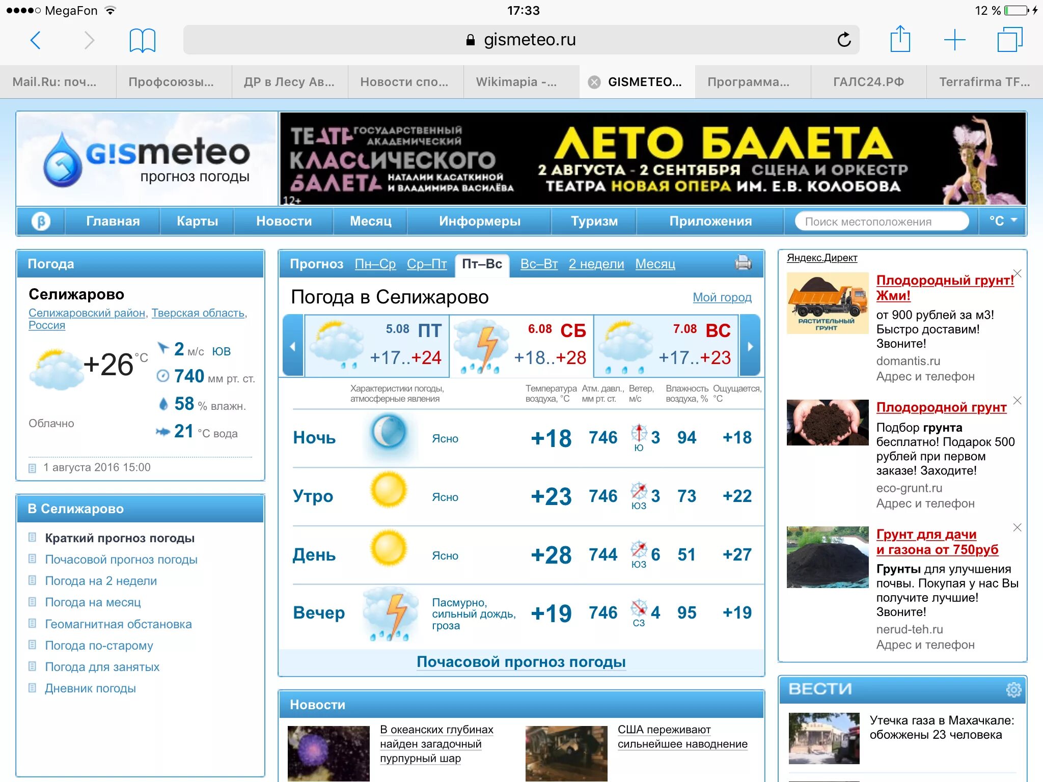 Погода на август. GISMETEO. Погода в Тюмени на неделю. Погода на месяц.