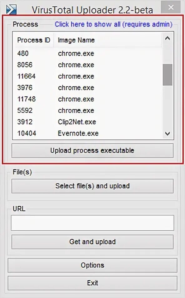 Upload exe