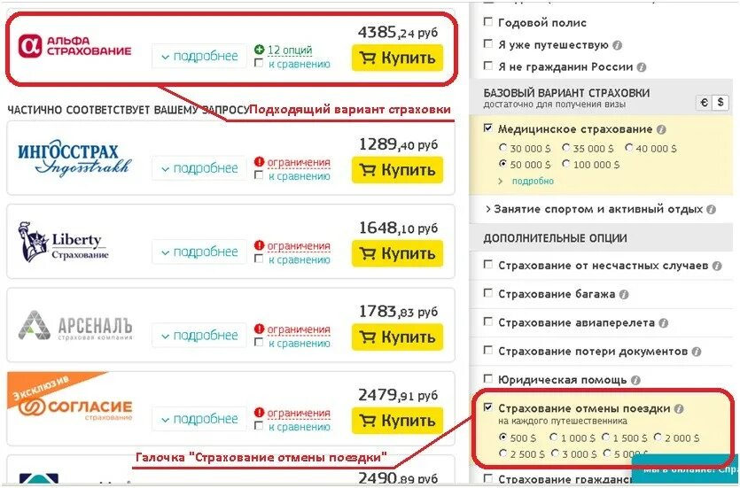 Страховка от невыезда. Страховка от невылета. Агрегатор страховок.