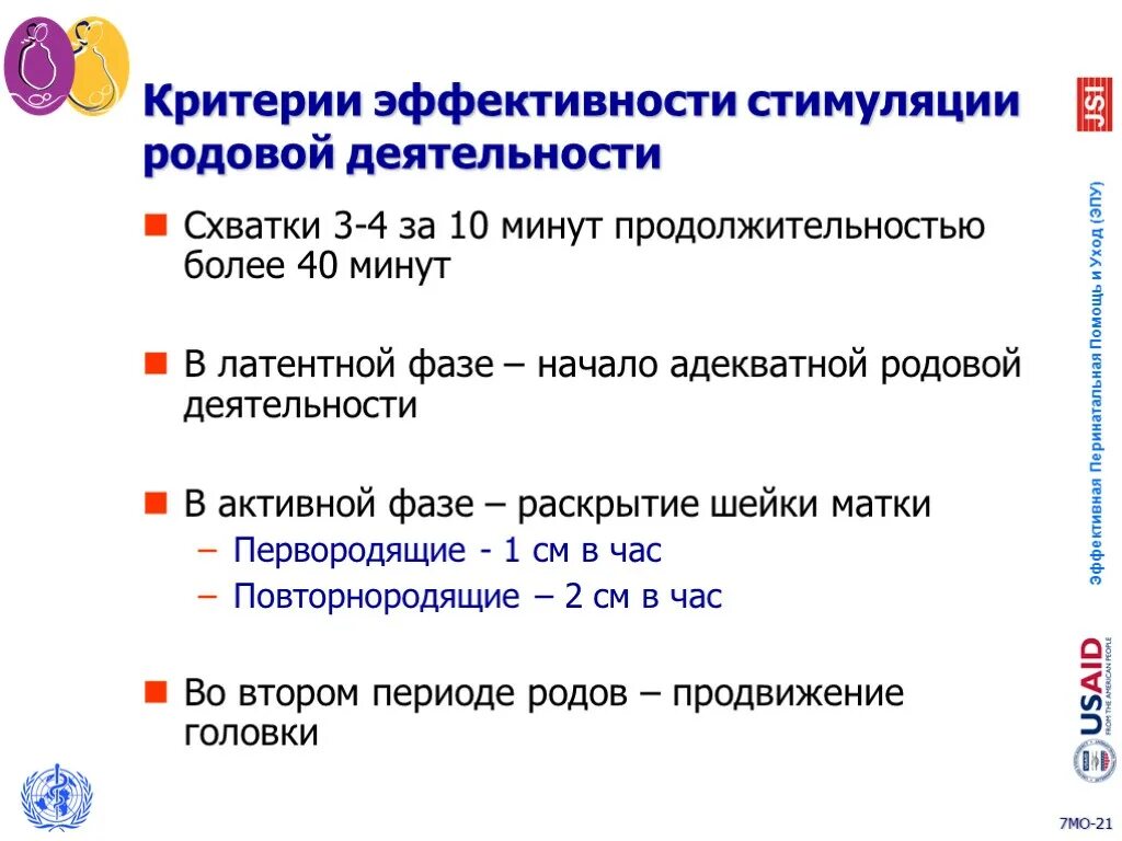 Вызов схваток. Стимуляция родовой деятельности. Критерии эффективности родовой деятельности. Методы стимуляции родовой деятельности. Гормональное средство для стимуляции родовой деятельности.