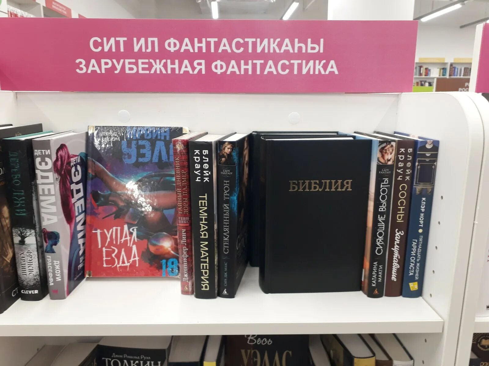 Книги фантастика читай город. Зарубежная фантастика книги. Книжный магазин фантастика. Библия фантастика. В книжном магазине фантастика