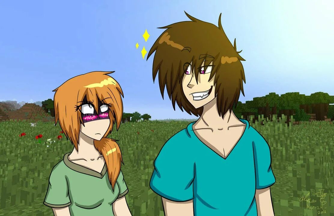 Minecraft steve alex