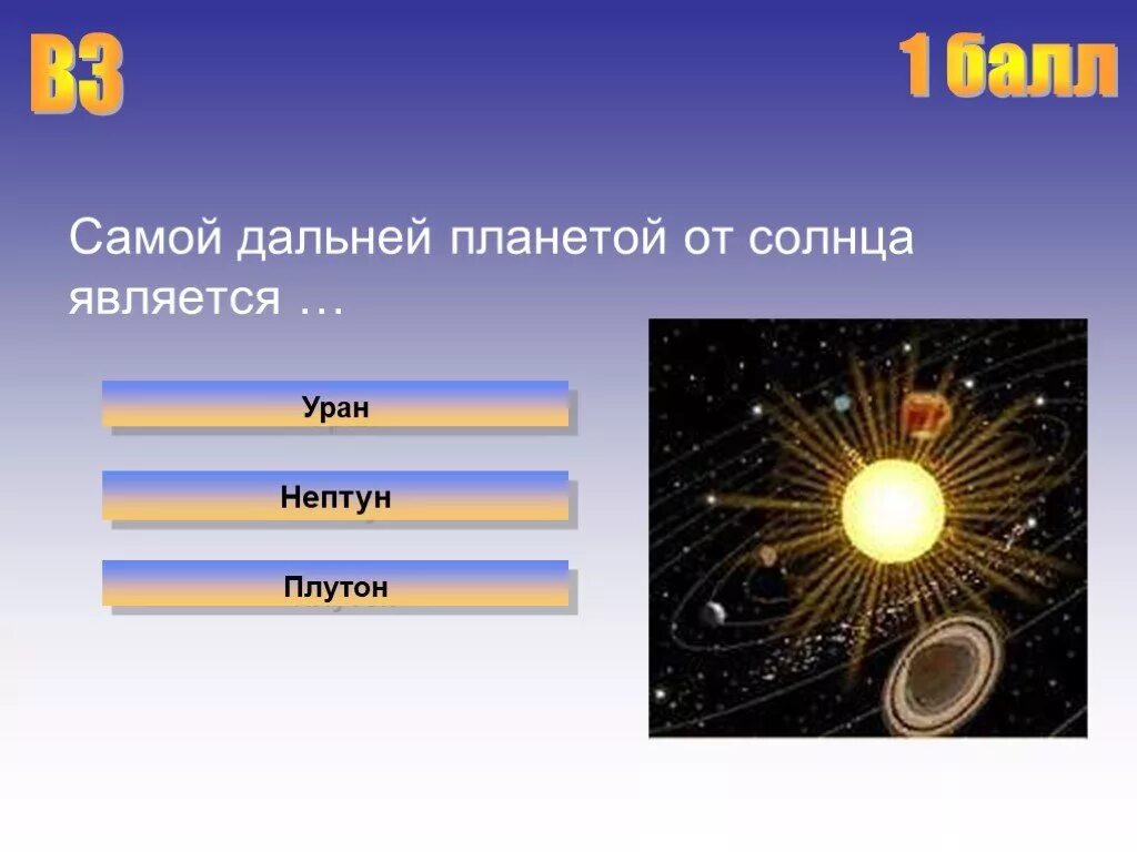 Кто первым доказал что солнце является. Самая далекая от солнца Планета. Самая Дальняя Планета. Дальняя Планета от солнца. Астрономия тест.
