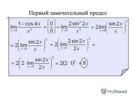 Презентация решение пределов