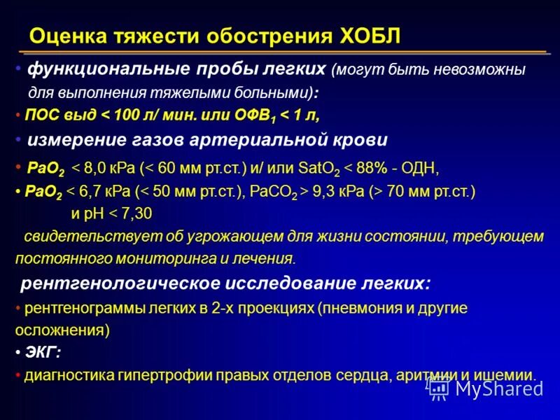 Обструктивная недостаточность легких