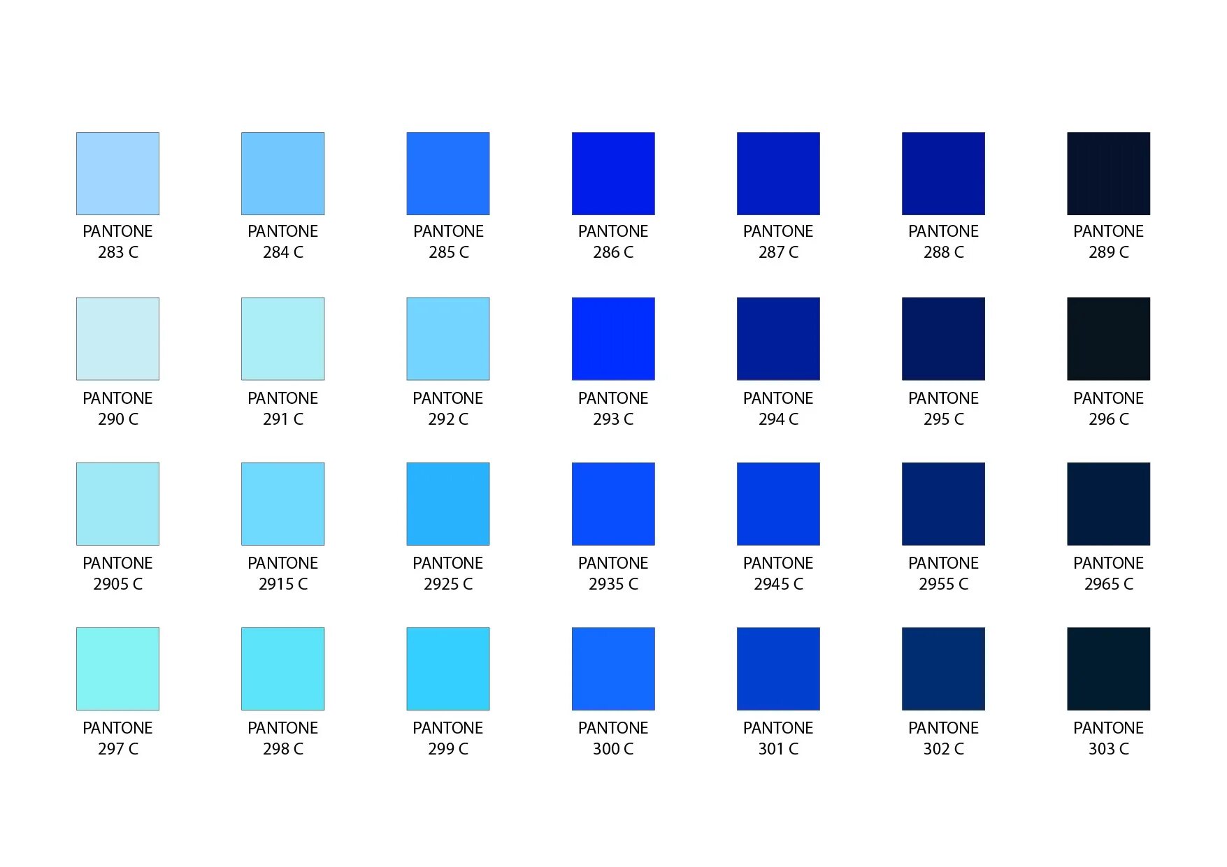 Pantone какой цвет. Пантон синий 287c. Пантон 291. Пантон 286c. Оракал синий по Pantone 286 c.